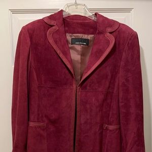 *SOLD* Jones New York Fuchsia Genuine Suede Leather Jacket - Production Sample